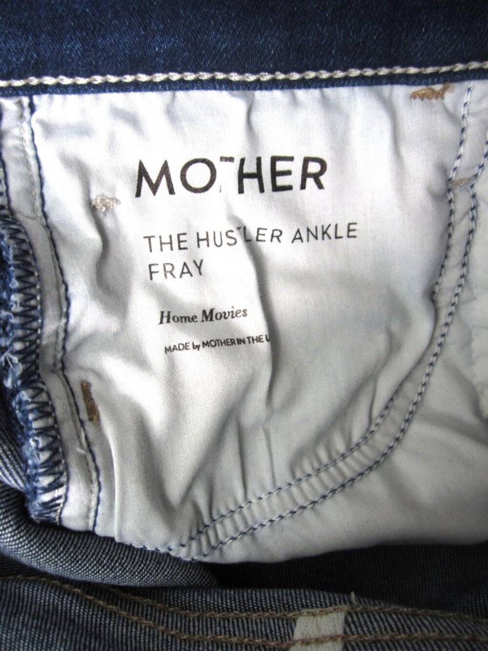 MOTHER 27 Hustler Ankle Fray Flare Jeans Raw Hem Home Movies Medium Blue Wash - Picture 7 of 9